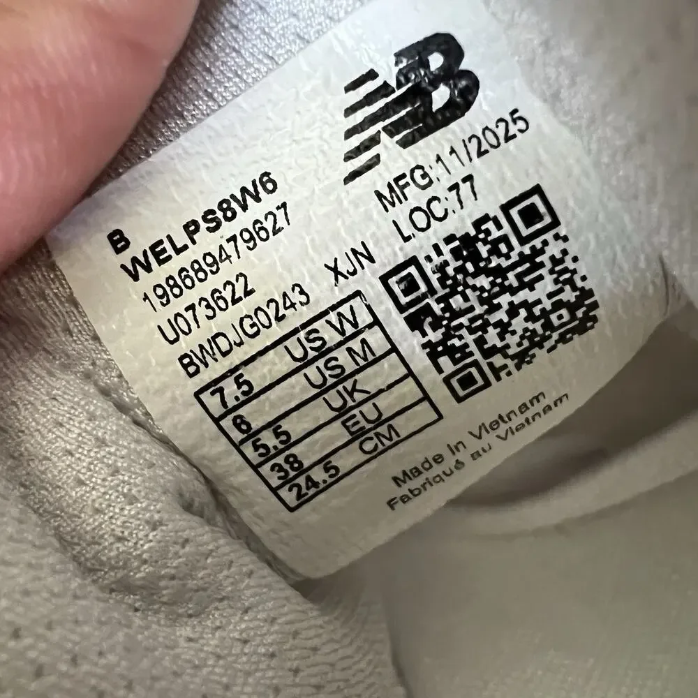 New Balance Ellipse V1 Womens 7.5 White Gray Cushioned Running Shoes Sneakers